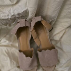 Crown & Ivy Tan Suede Sandals